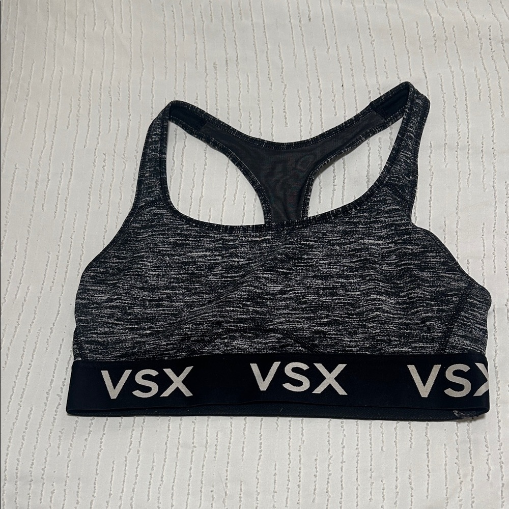 VSX Heathered Black Sports Bra